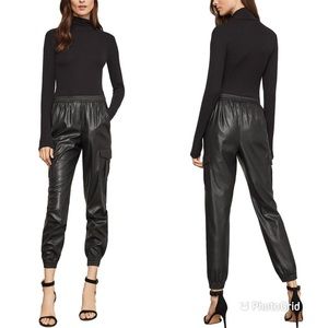 BCBG Max Azria Cian Cargo Faux Leather Joggers
